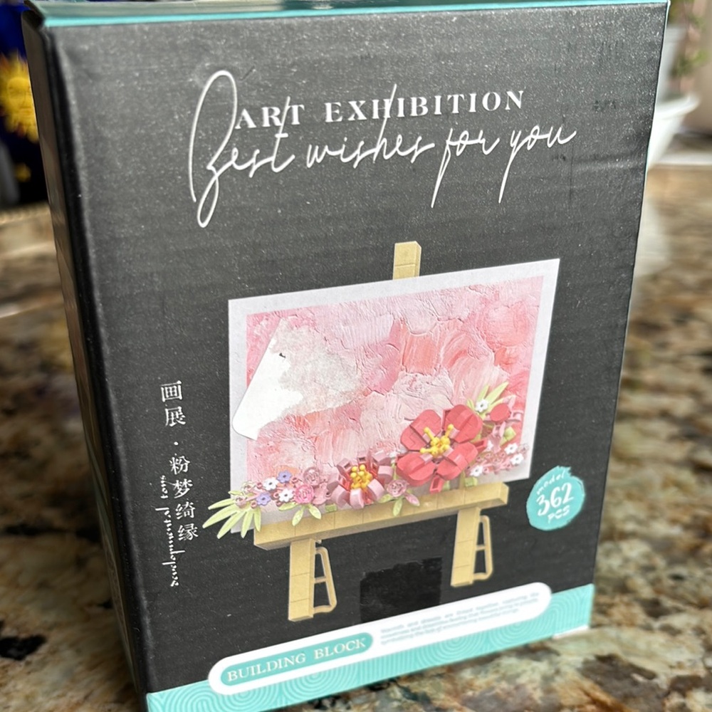 Art Easel Building flower Block Set